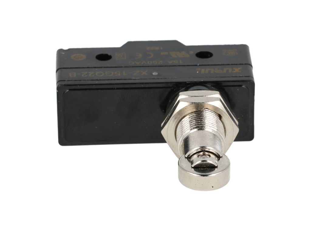 XZ-15GQ22-B — MICROSWITCH MINIATURA ROLDANA METALICA, 1NA+1NC 15A